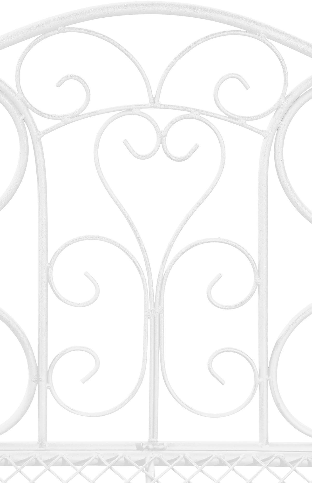 CLP Panchina Da Giardino Tara In Ferro Laccato I Panchina Da Esterno Stile Rustico Nostalgico I Panca Outdoor 113 x 47 CM, Colore:bianco