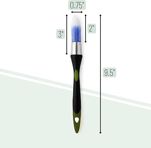 Miniatura 131 de Bates - Brocha de pintura para recortar, 0.75 pulgadas, mango ergonómico antideslizante, cerdas sintéticas, pinceles de corte para pintar, negro
