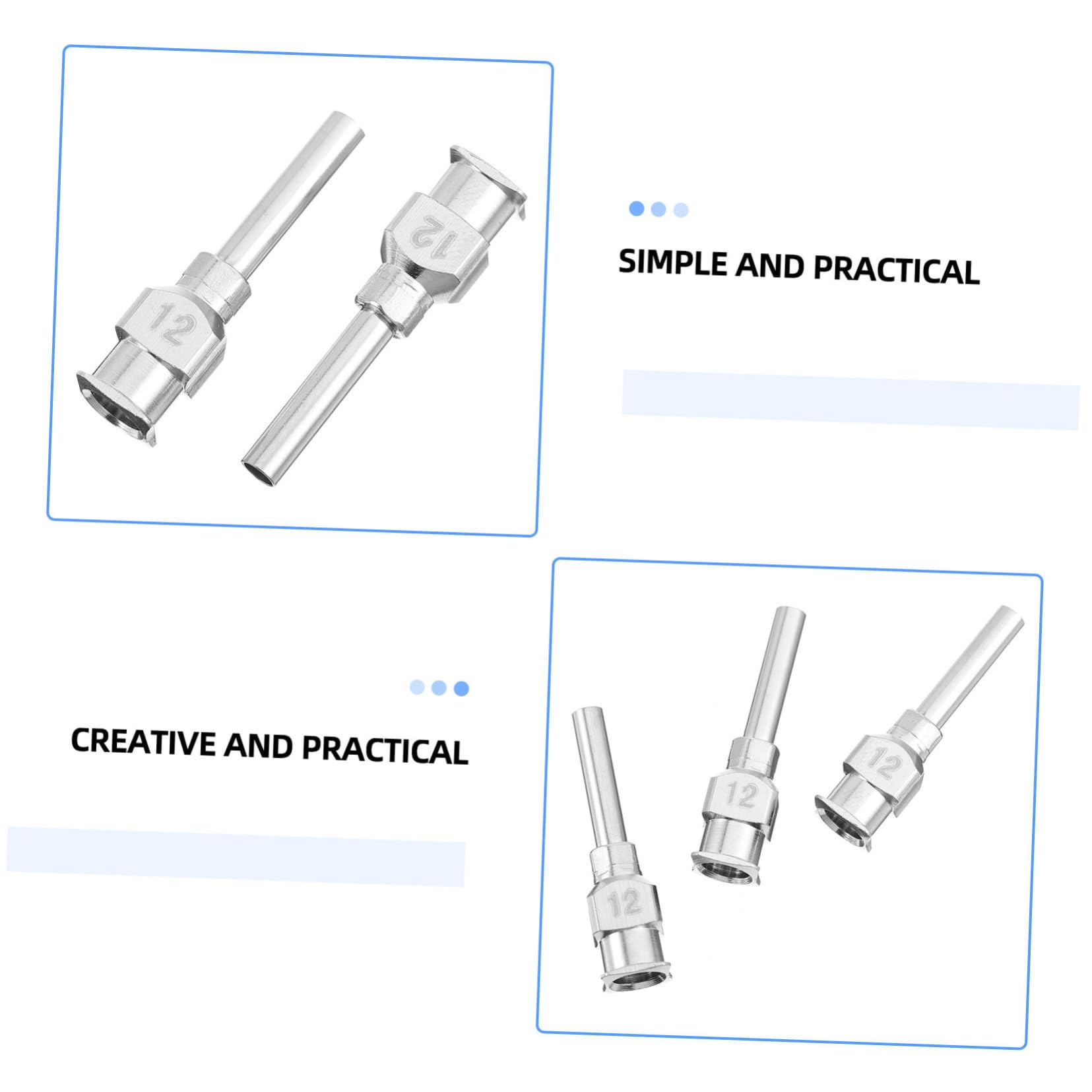 KICHOUSE 12pcs Stainless Tip Dispensing Set Luer Lock Precision for Glue Dispensal