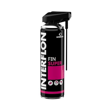 Interflon Fin Super Industrial Oil Lubricant Spray - Penetrating Dry Film Lubricating Oil - Teflon Free and PFAS Free- 300ml Aerosol Spray, Industrial Strength Chain Oil