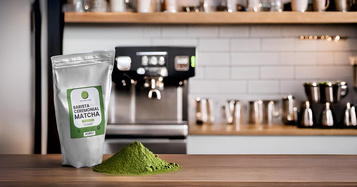 Matcha com Ceremonial Barista Matcha Powder 1 1 lb 500g Premium Japanese Green Tea for Cafes Restaurants Foodservice — view 2