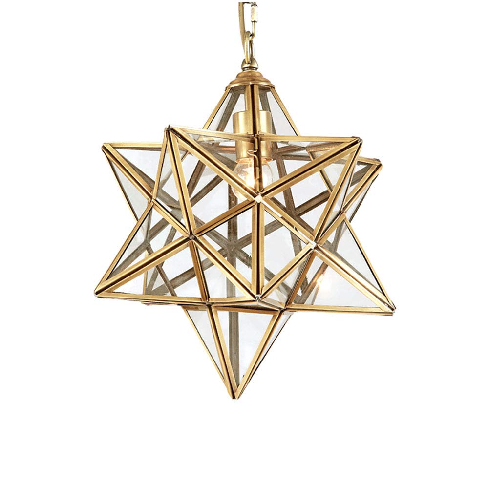 Lustre en cuivre pastoral pour chambre à coucher et balcon chaleureux