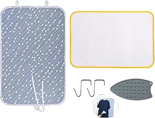 Ironing Blanket, Portable Ironing Pad 5 in 1 Travel Isolated Heat Pad Cover for Table Top, Washer, Dryer, Countertop, Ironing Board for Small Space(17.72 x 28.35 inch)