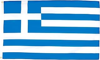 AZ FLAG - Flagge Griechenland - 150x90 cm - Griechische Fahne 100% Polyester mit Messing-Ösen - 110g