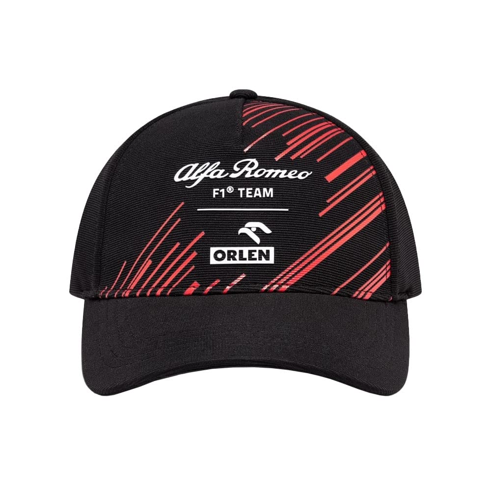 Alfa Romeo Racing F1 2022 Official Team Baseball Curved Brim - Black/Red - Unisex, One Size