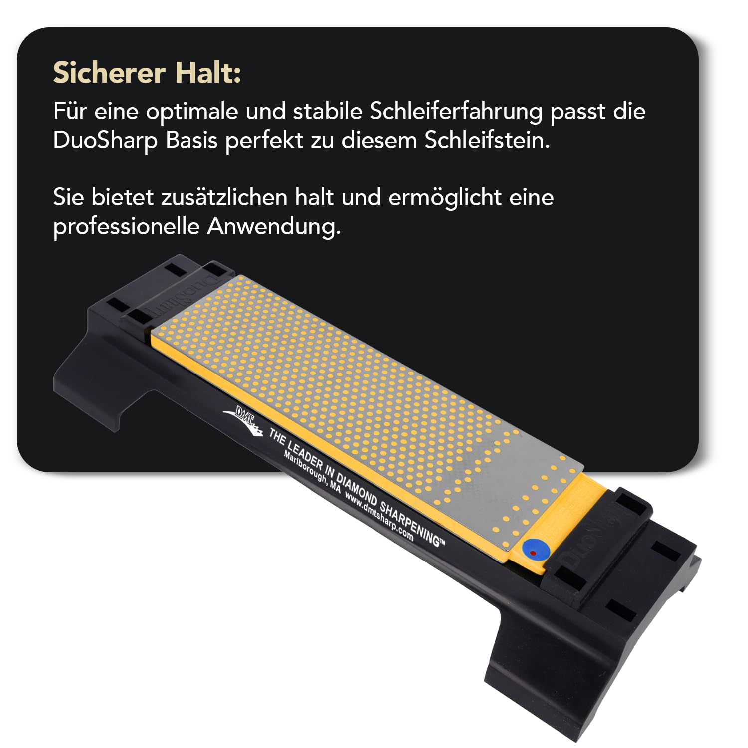 DMT DuoSharp®Plus™ Diamant Schleifstein 8" Grob/Fein | Doppelseitiger Messerschärfer in Profiqualität | 20cm Wetzstein für Messer und Werkzeuge | Made in USA | WM8FC