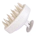 Now Organic Brand Premium Eco Wheat Straw Scalp Massager Comb | Soft Silicone Bristles | Stress-Relieving, Anti-Dandruff, Best Hair Care Tool (Beige) gallery image