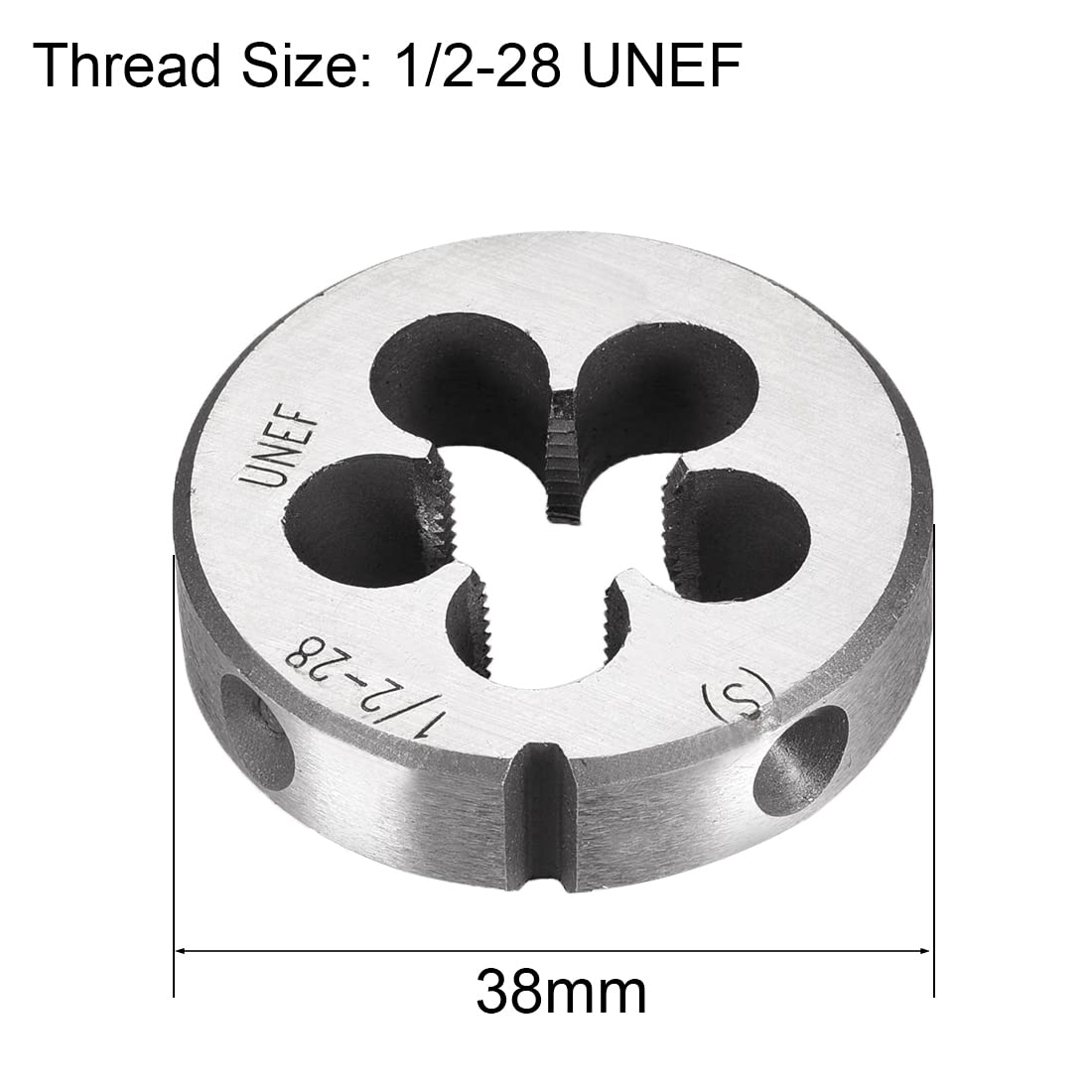 uxcell 1/2-28 UNEF Round Die, Machine Thread Right Hand Threading Die — Amazon image 2
