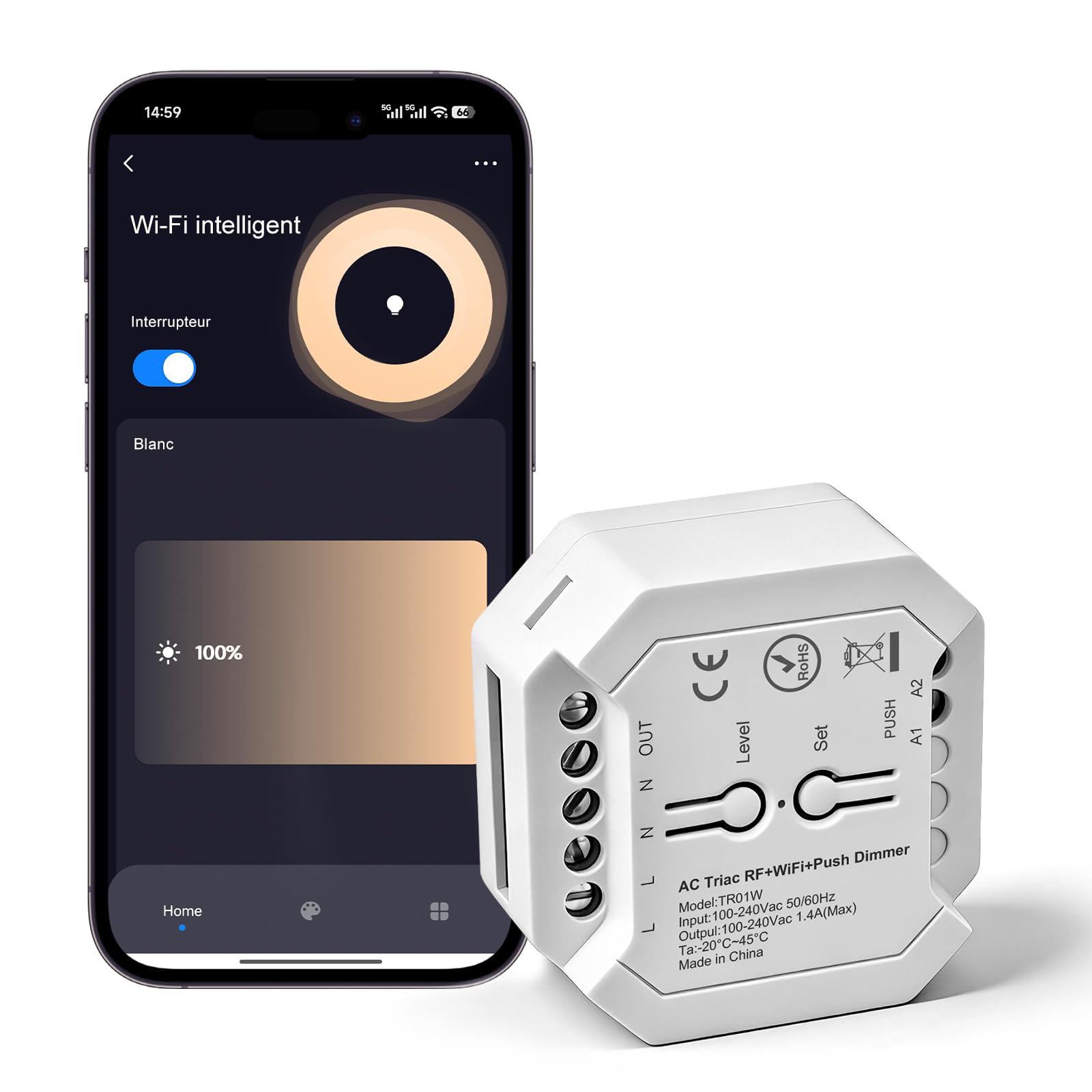 VIPMOON Variateur de Lumière LED Interrupteur Intelligent