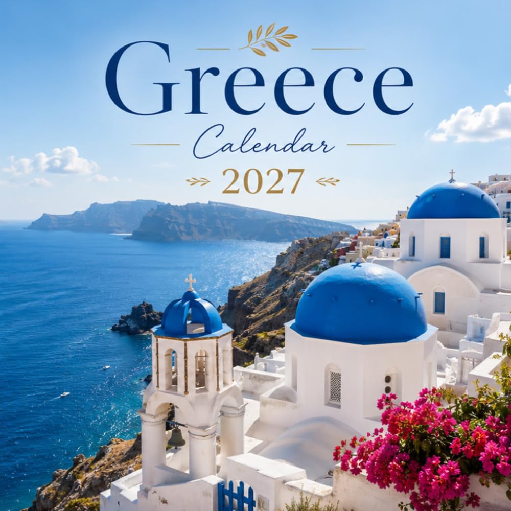 Greece Calendar 2027: 15 Month Planner | Scenic Destinations with Place Names