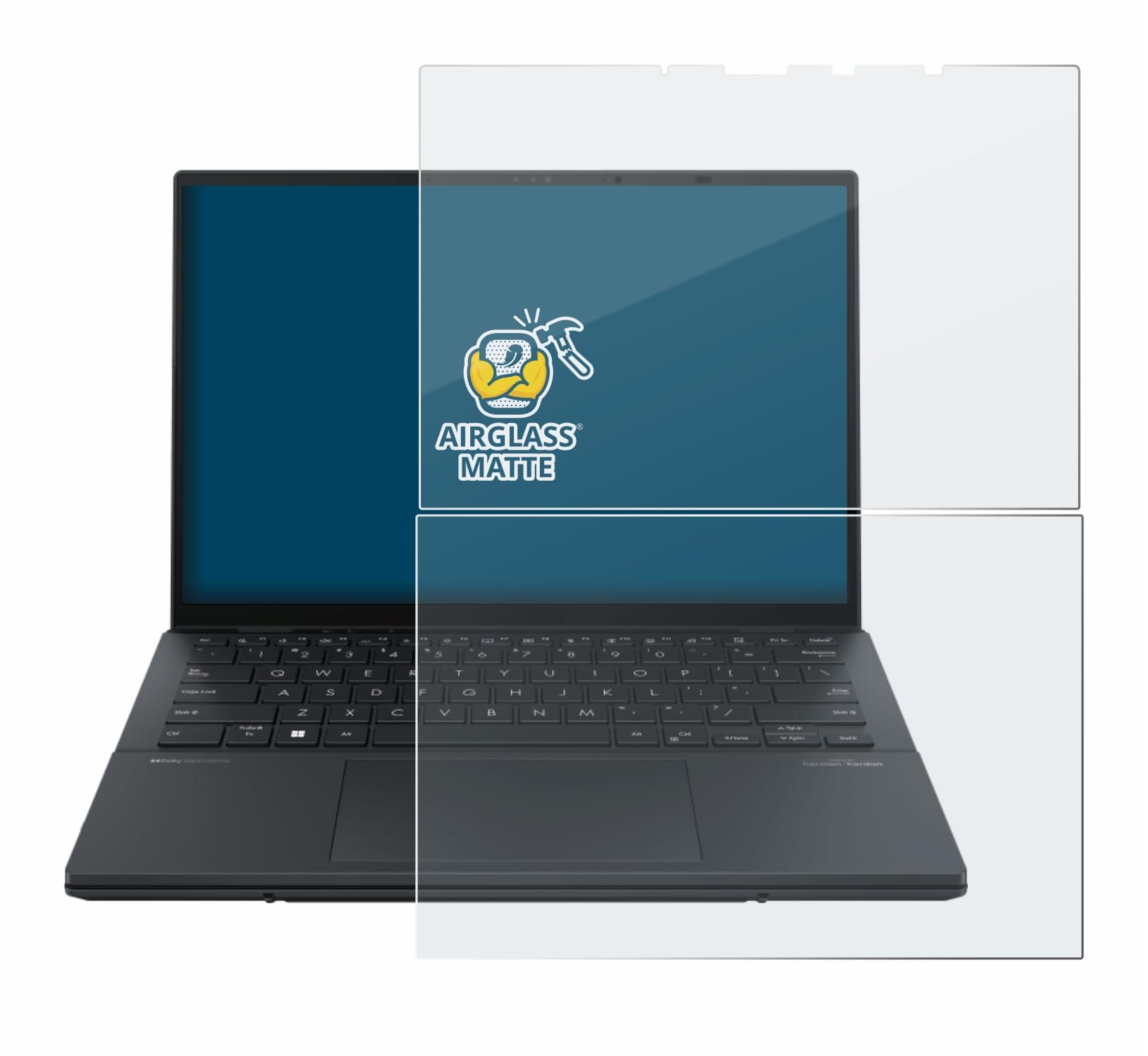 brotect Pellicola Vetro Opaca per ASUS ZenBook Duo OLED 2024 UX8406 Protezione Schermo [Anti-Riflesso, Durezza 9H]
