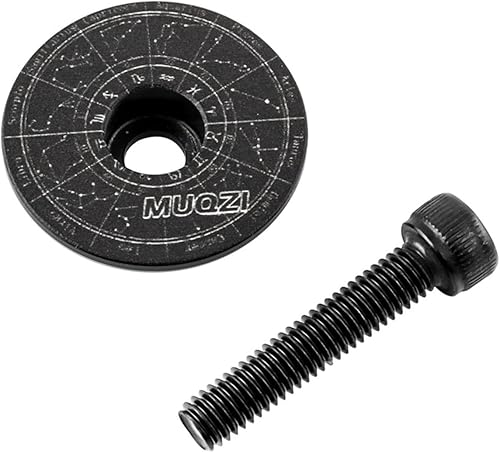 Miniatura 4 de Tachiuwa Tapa superior de vástago y perno para auriculares de bicicleta, cubierta de aleación de aluminio resistente portátil de 1.126 in, tapa