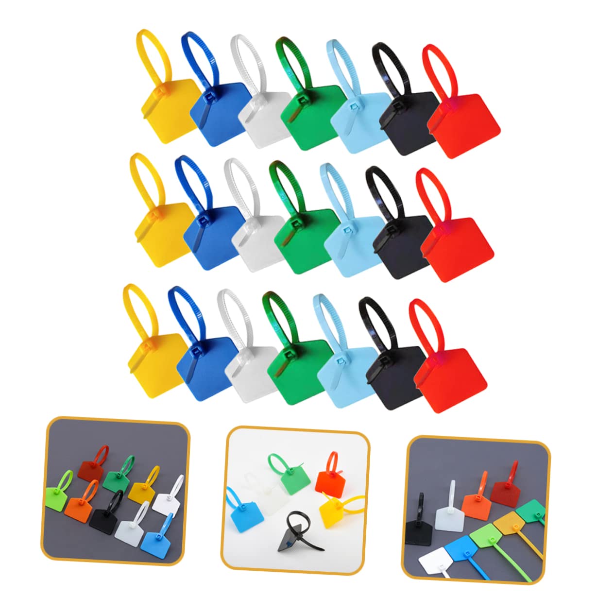 Operitacx Kabelbinder Mit Etiketten - 120 Stück, Bunte Farben, Für Kabelmanagement & Organisation