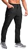 Pudolla Mens Lightweight Hiking Pants with 7 Pockets Quick Dry Water Resistant Fishing Travel Pants