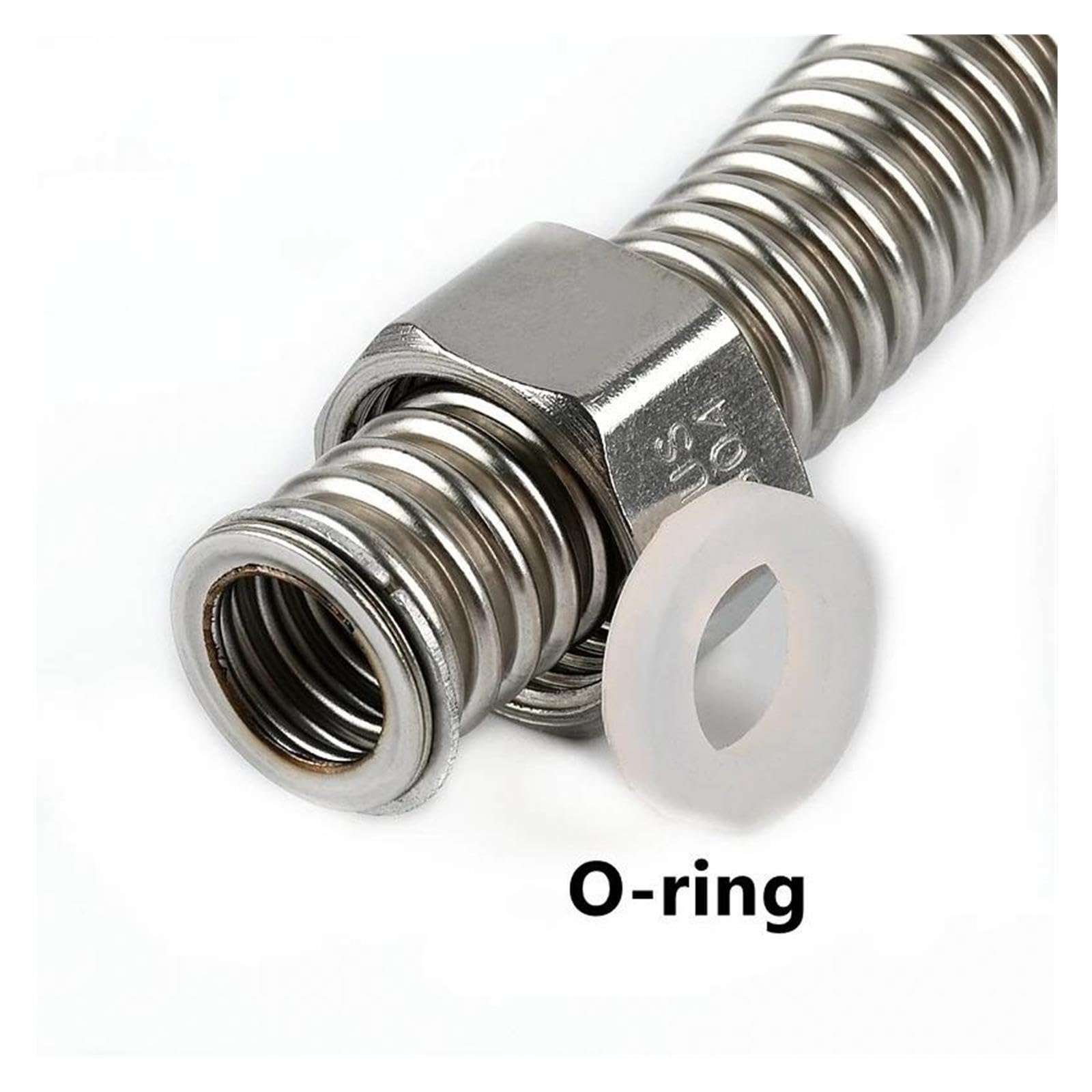 Tubo Metallico Ondulato Giardino Collegamento Rubinetto Acqua Calda Fredda