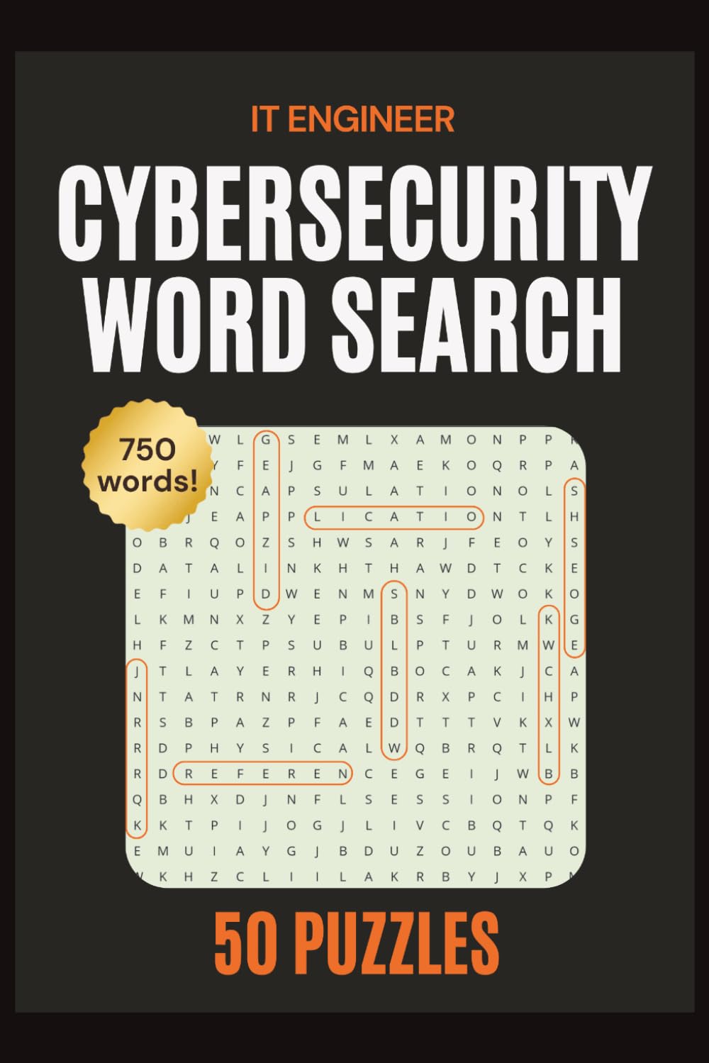 Cybersecurity Word Search: 50 Puzzles for IT Professionals especializing in Cybersecurity | CyberOps | Cybersecurity Engineer