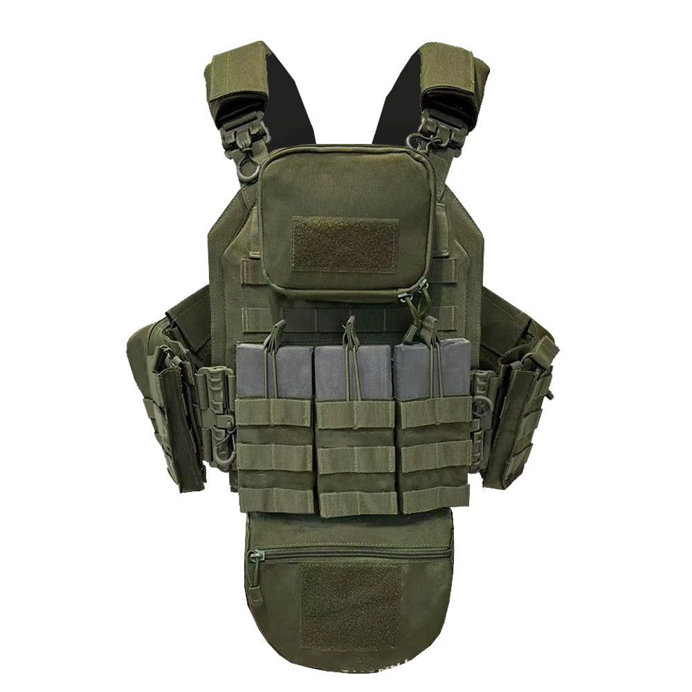 Taktische MOLLE Weste Mit Mehreren Taschen, Verstellbares Leichtes Chest Rig Aus 1000D Polyester Outdoor Ausrüstungsweste Für Wandern Angeln Jagd Und Freizeitaktivitäten