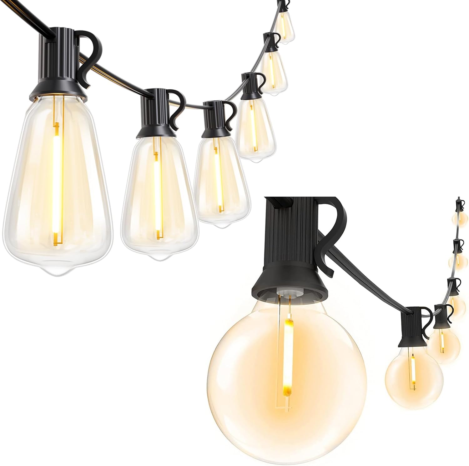 Svater Outdoor String Lights 300 FT + 200 FT Patio Lights with 104 Shatterproof LED Bulbs