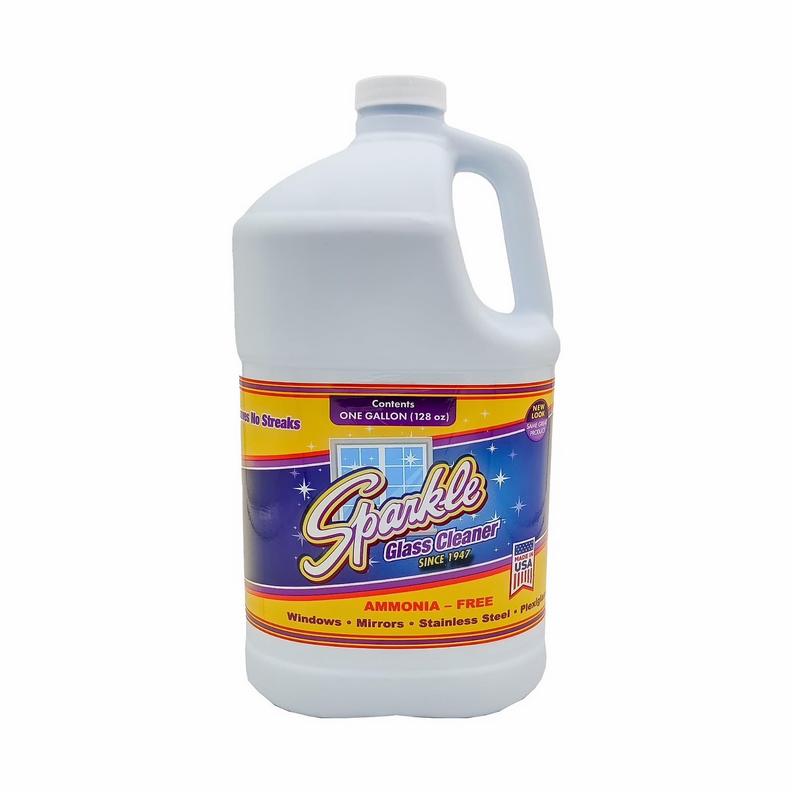 Sparkle Glass Cleaner, Original Purple, 1 Gallon Refill Bottle, 128 OZ