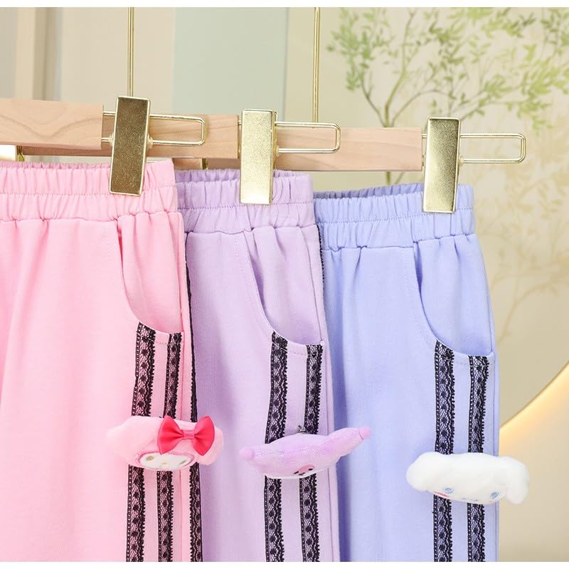 Anime Girls High Waisted Sweatpants Cartoon Plush Doll Active Jogger Pants Athletic Sport Trousers with Pockets2