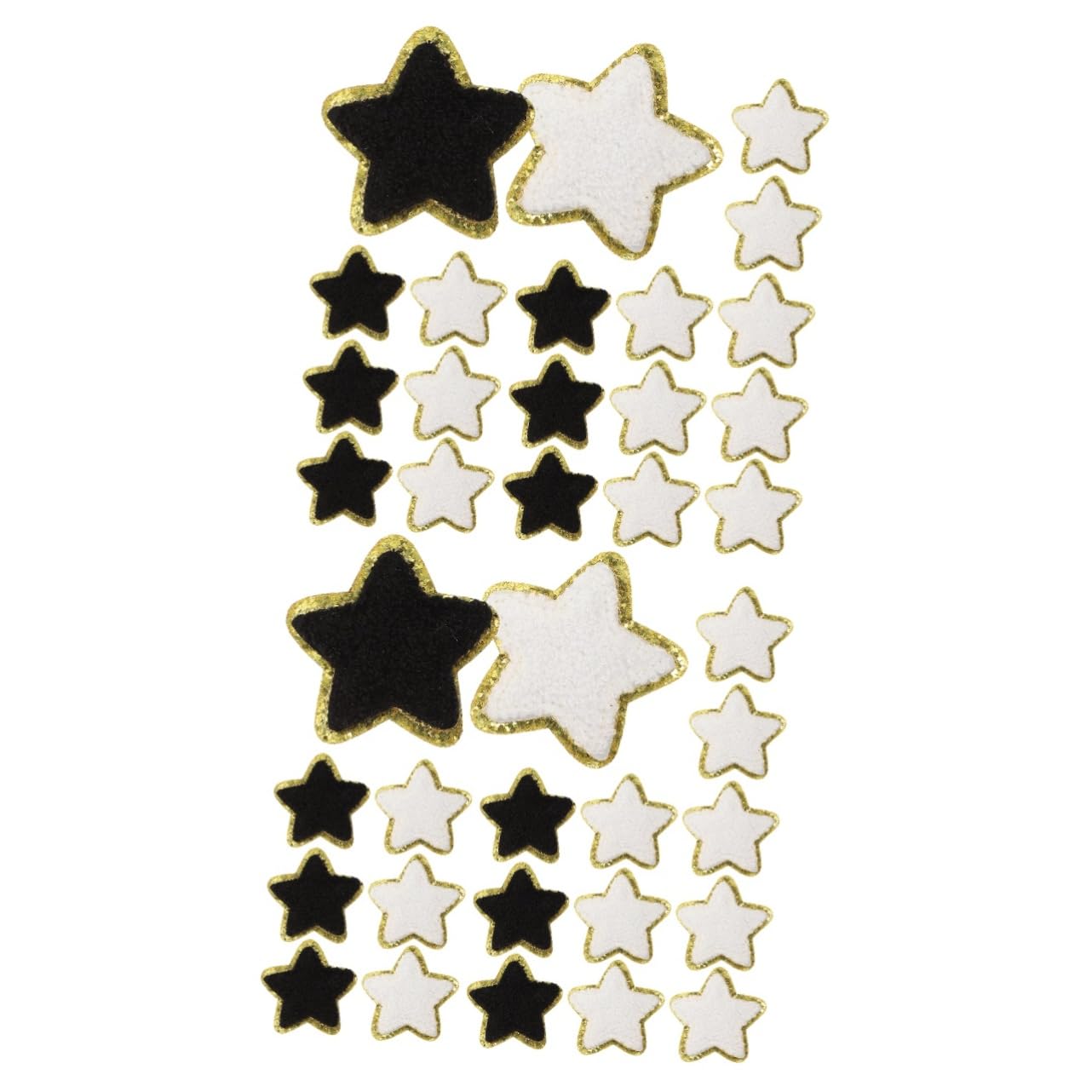 EXCEART 64pezzi Toppe Termoadesive Stella Di Patches Ricamati Per Riparazione e Decorazione Di Abbigliamento Per Jeans Shirt Cappelli e Accessori Fai Te
