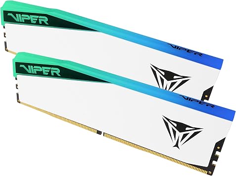 Patriot Viper Elite 5 RGB DDR5 RAM 32GB (2X16GB) 6000MT/s CL30 RGB Memory | Voltage: 1.35v; Supports Intel XMP and AMD EXPO; Module type: UDIMM.