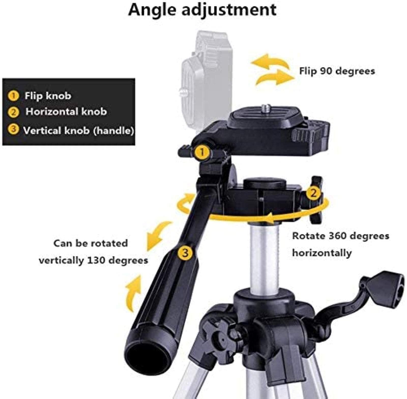 Télescope astronomique Ultra HD 400/70 mm avec trépied réglable et Adaptateur pour Smartphone, télescope Portable HD pour débutants, Double Confort