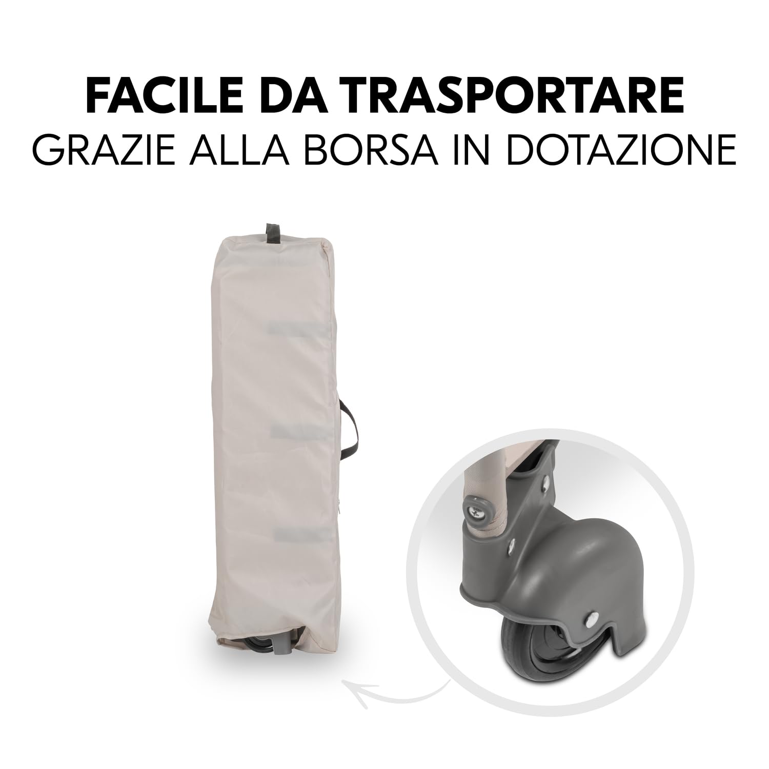 hauck Lettino Neonato da Viaggio Dream N Play Go - Letto Bambini Pieghevole, Culla per Neonati con Ruote e Arco Giochi - Winnie The Pooh Beige