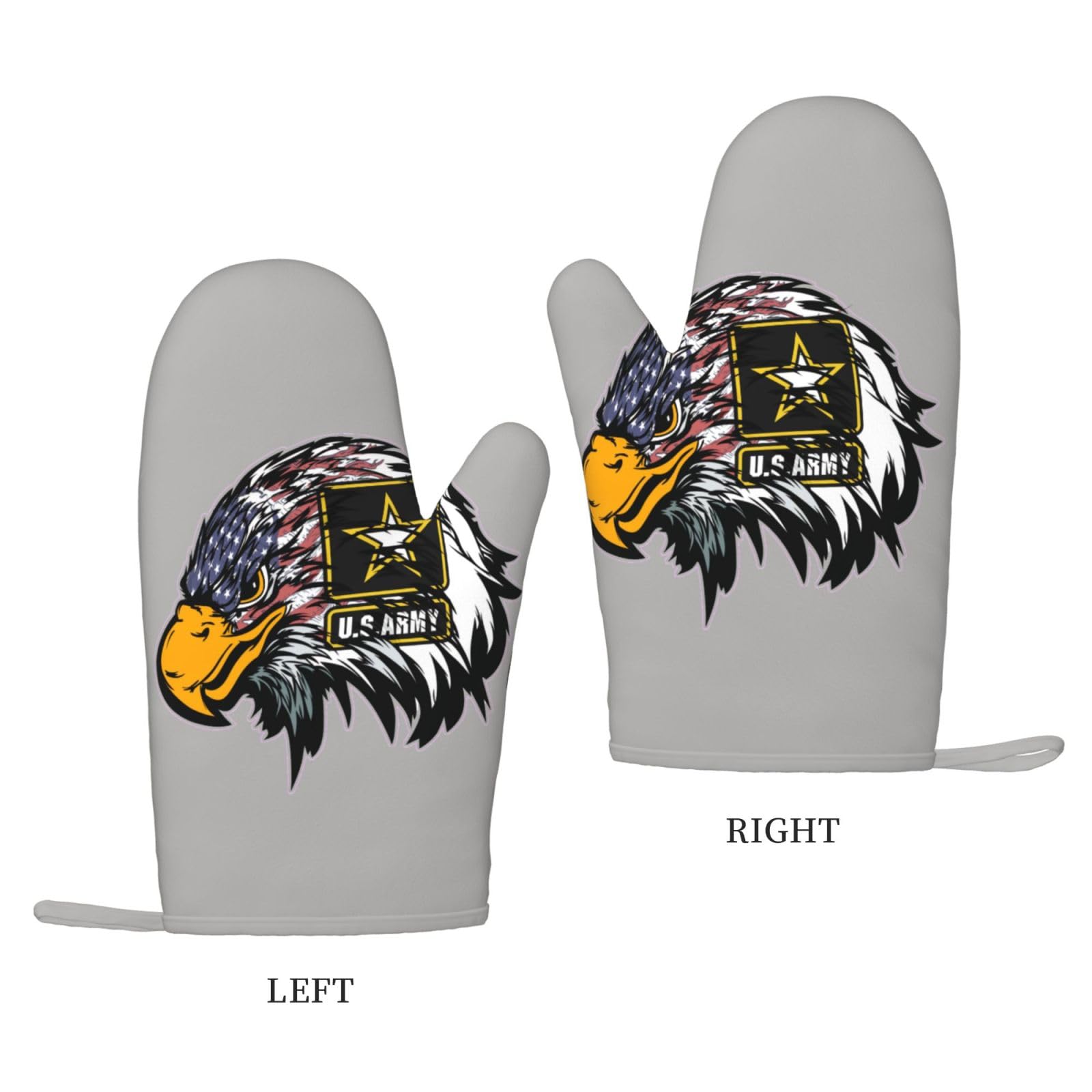 US Army Cool American Flag Eagle drukowane żaroodporne rękawice i podkładki silikonowe rękawice kuchenne