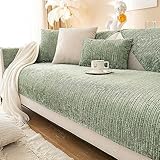 green couch slipcovers Fácil instalación y cuidado: ¡Esta funda de sofá seccional funciona muy bien tanto en muebles de tela como de cuero y es fácil de instalar! ¡No se necesitan otros accesorios! Fácil de limpiar, lavar a máquina (frío) y secar (frío), no usar lejía. ¡Como nuevo después del lavado!