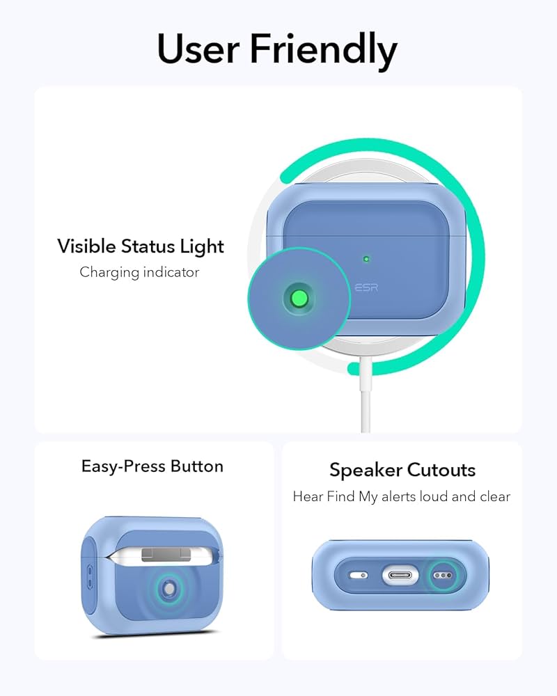 AirPods本体 ホワイト ESRケース付き ヨドバシ.com - イーエスアール ESR ORBIT magsafe対応