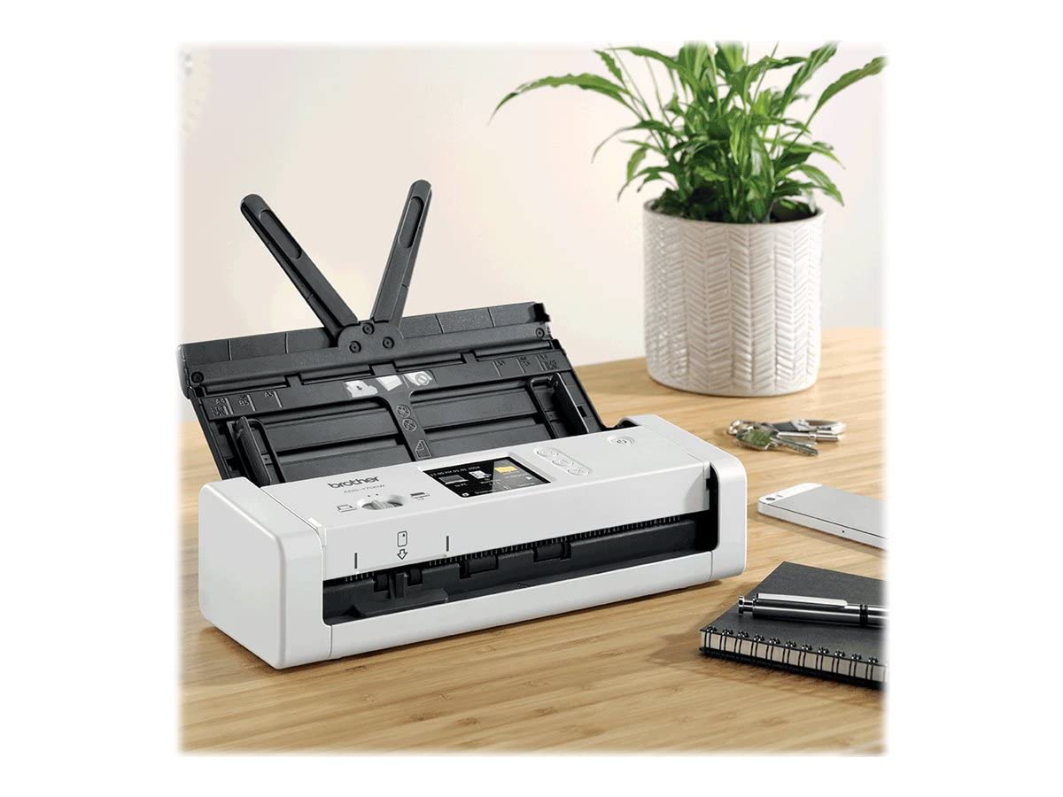 Brother Escáner de documentos compacto e inteligente ADS-1700W | Alimentador de documentos | Escaneo automático | Wi-Fi/Wi-Fi Direct