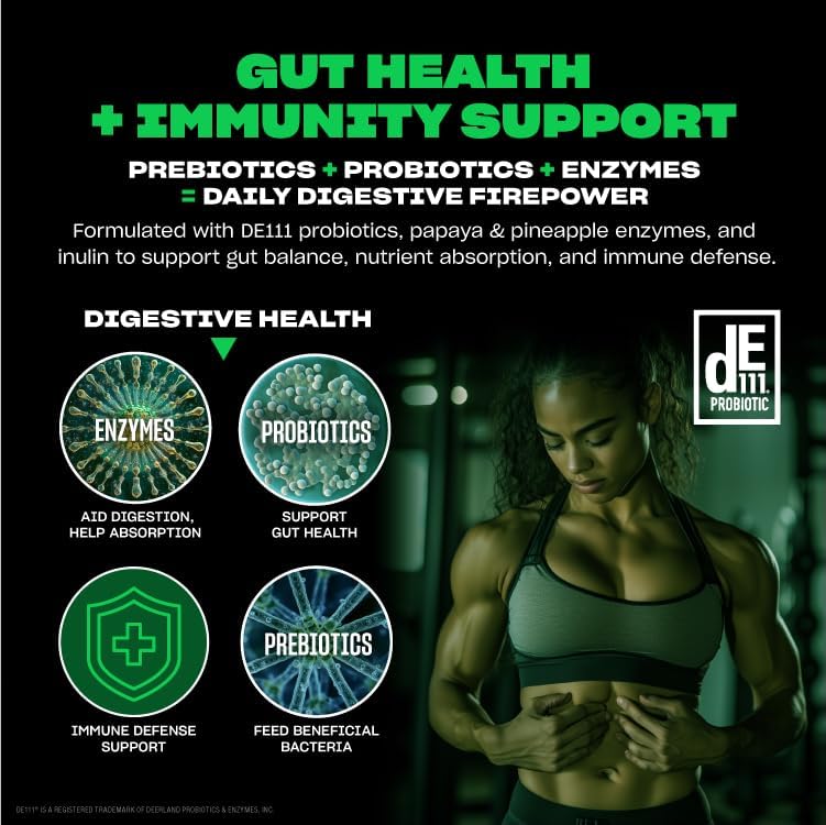 Mutant Big Greens | Green Supplement | Over 40 superfoods Land & Sea Greens – Reds, Antioxidants, phytonutrients, 1000mg spirulina – Pre & Probiotic Blend | 30 Serving – Just Chocolate