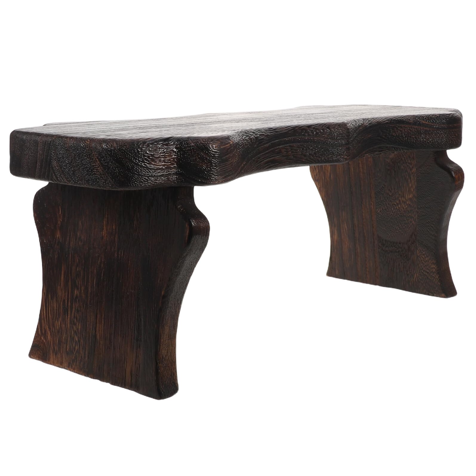 Petit tabouret en bois vintage style japonerie design gain de place