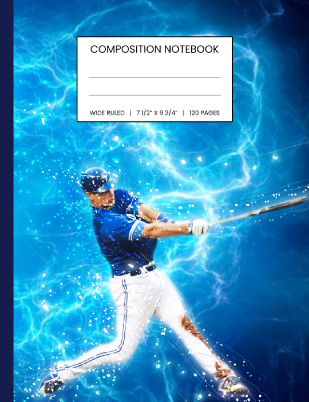 Baseball Composition Notebook Sports For Kids: Wide Ruled Book Workbook Journal Sketchbook for Teachers, Students, Girls, Boys, Kids, Teens, Back To ... Gift and More; 7.5" x 9.75" 120 pages