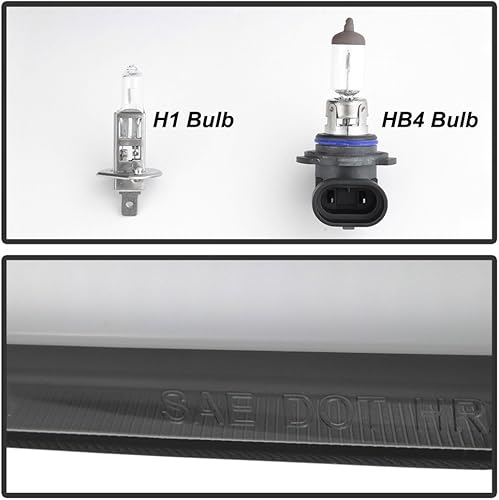 Miniatura 7 de ACANII - Para Dodge Charger LED negro 2006-2010 estilo tubo proyector faros delanteros lado conductor y pasajero