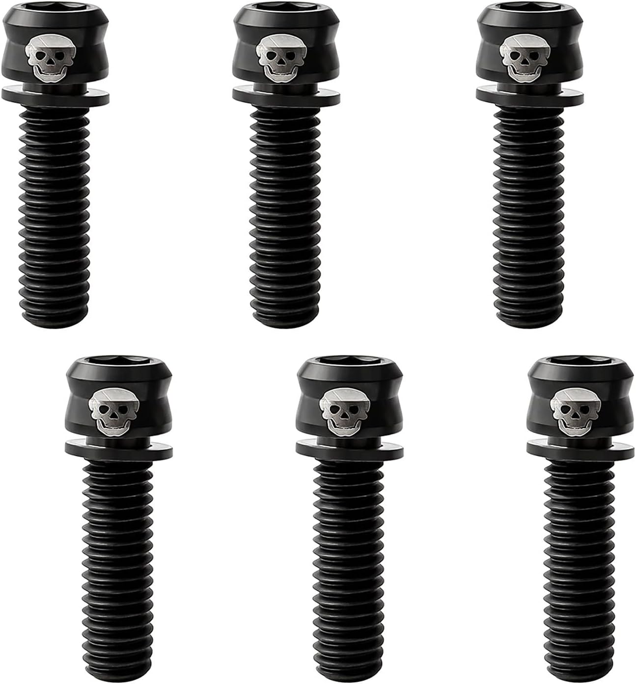 Yundxi 6pcs Titanium MTB Caliper Bolts M6, Mountain Bicycle Bike Disc Brake Clamp