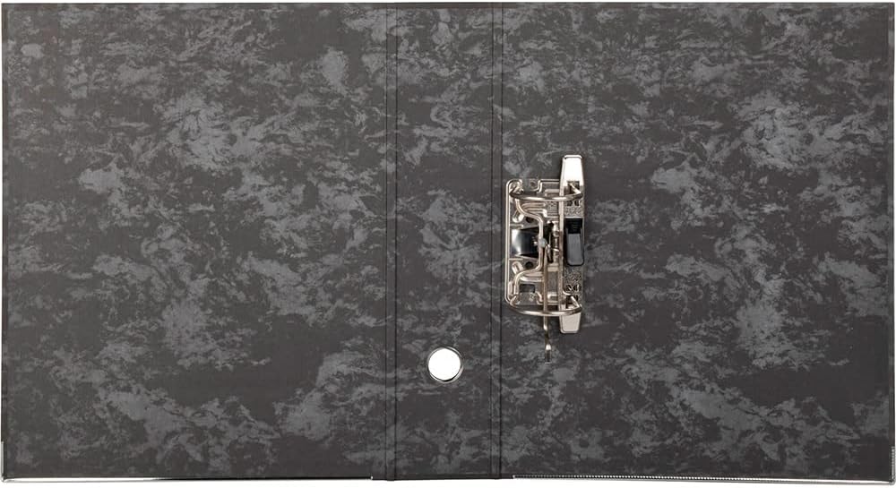 C&P PACK ARCHIVADOR A4 JASPEADO NEGRO CON CAJA (10 UDS)