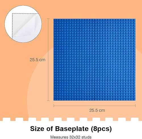 Miniatura 6 de Etarnfly Paquete de 4 placas base de construcción autoadhesivas clásicas de 10 x 10 pulgadas, 100% compatibles con todas las principales marcas,
