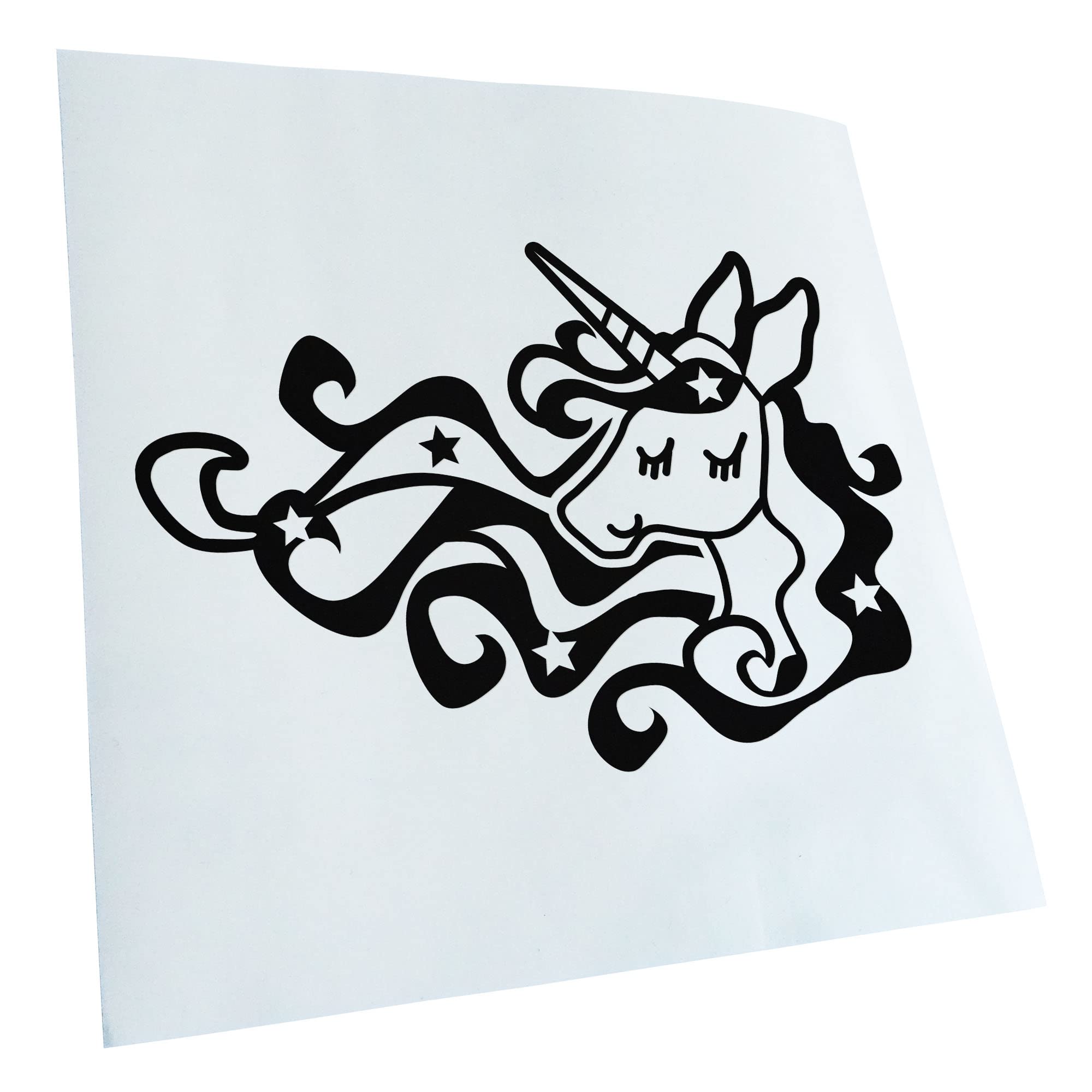 Kiwistar - Car Sticker - Unicorn Rainbow - Black - 50 x 33 cm - Rear Window Car Sticker Weatherproof for Car Truck Moped Truck - Sticker Exterior Self-Adhesive Tuning Accessories for Windows