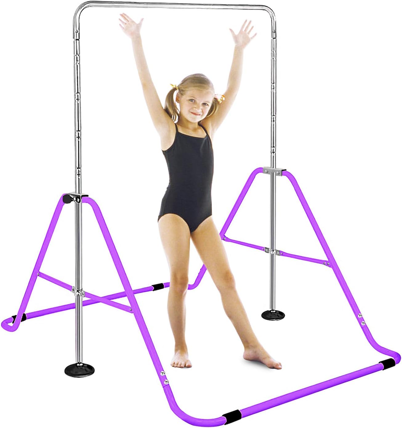 FBSPORT Horizontal Bar Expandable Gymnastics Kids Bar Folding Bar Junior Training Bar