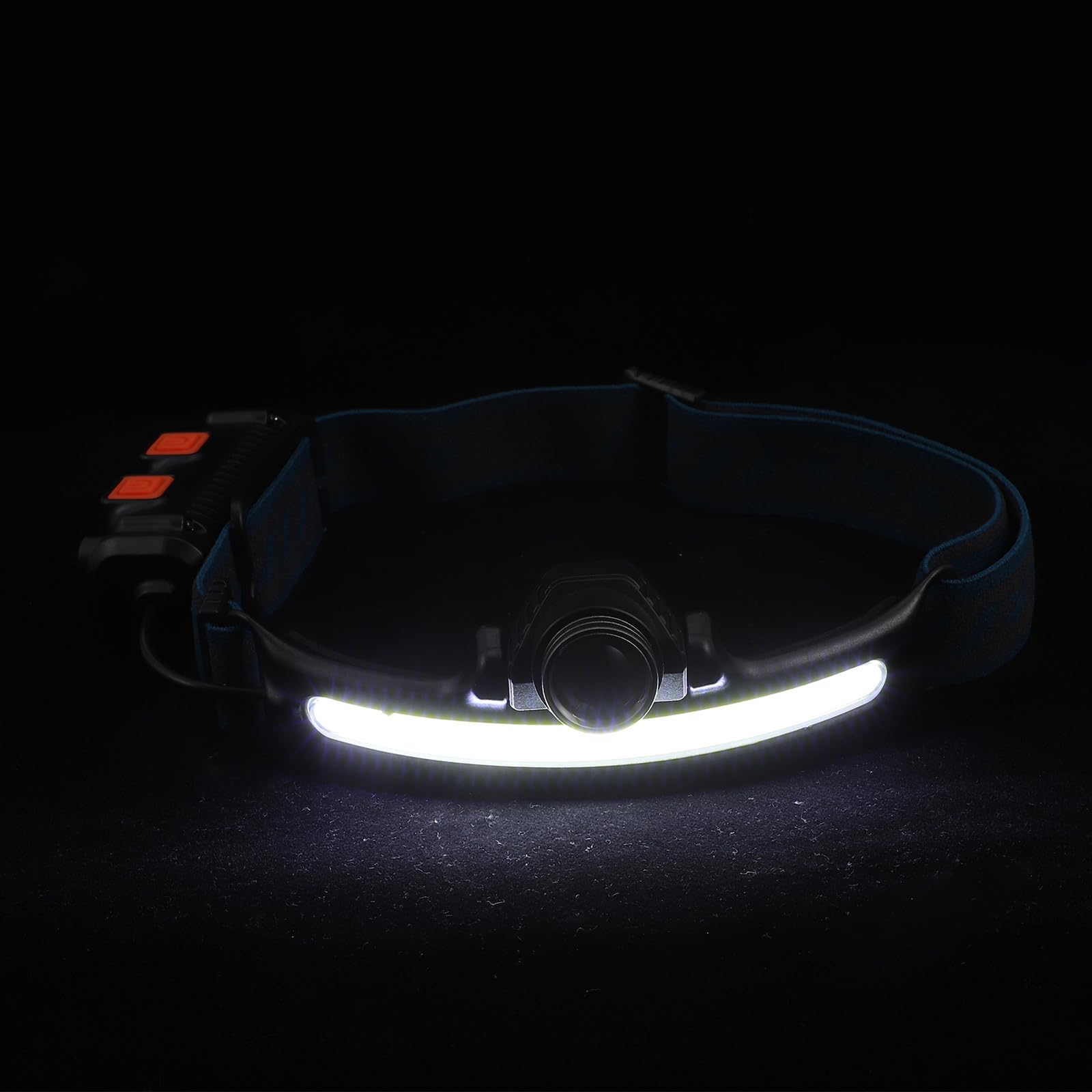 Batería 2000mah linterna frontal led recargable brillo ajustable 8
