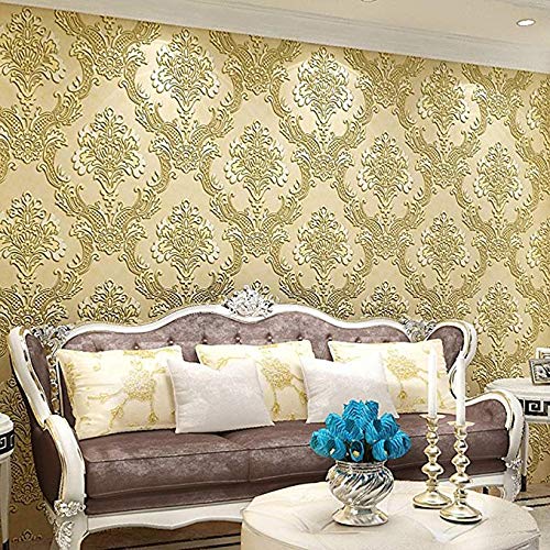Papier peint non tissé 3D style baroque pour un salon accueillant et une chambre cosy