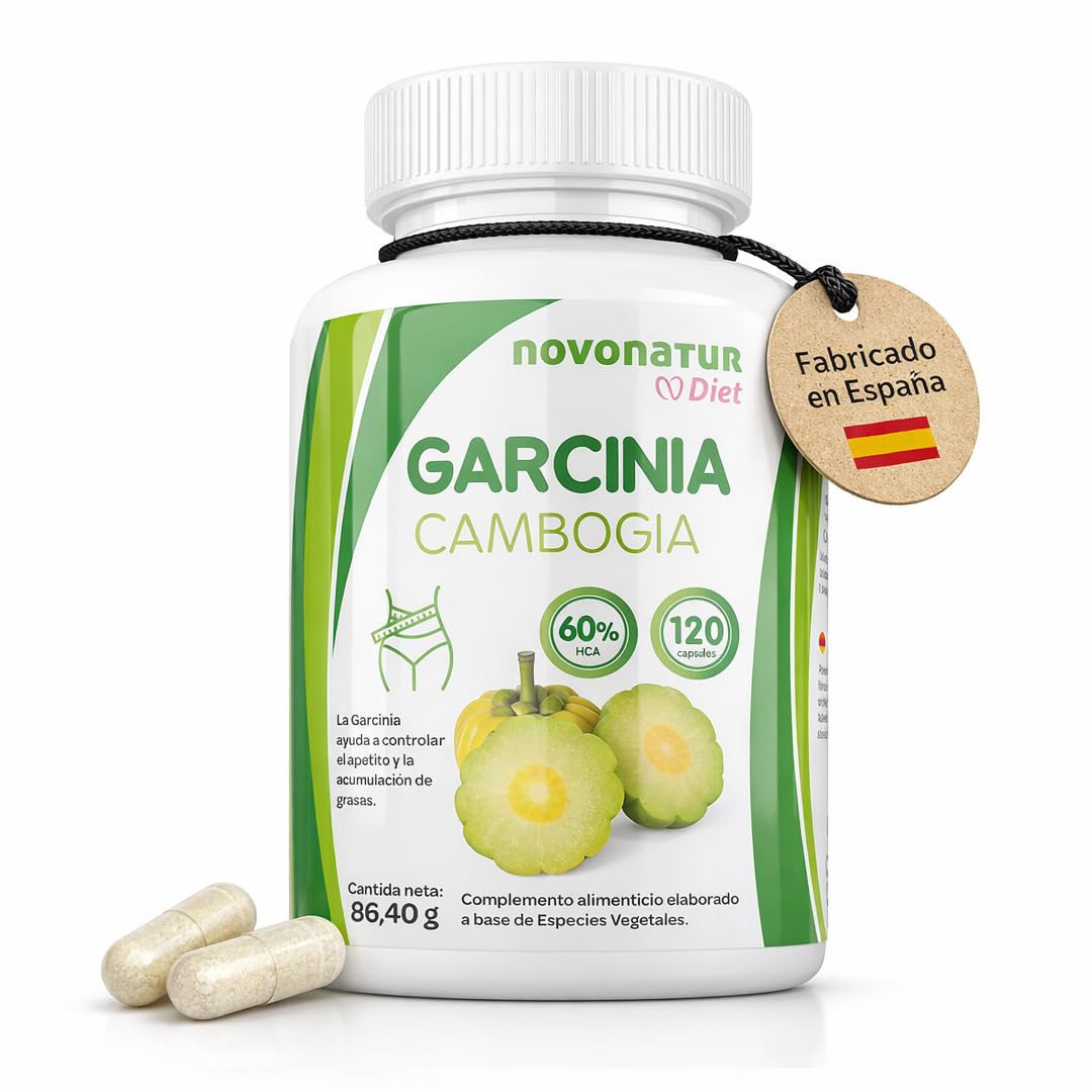 Garcinia cambogia concentrada al 60% HCA en bote de 120 cápsulas