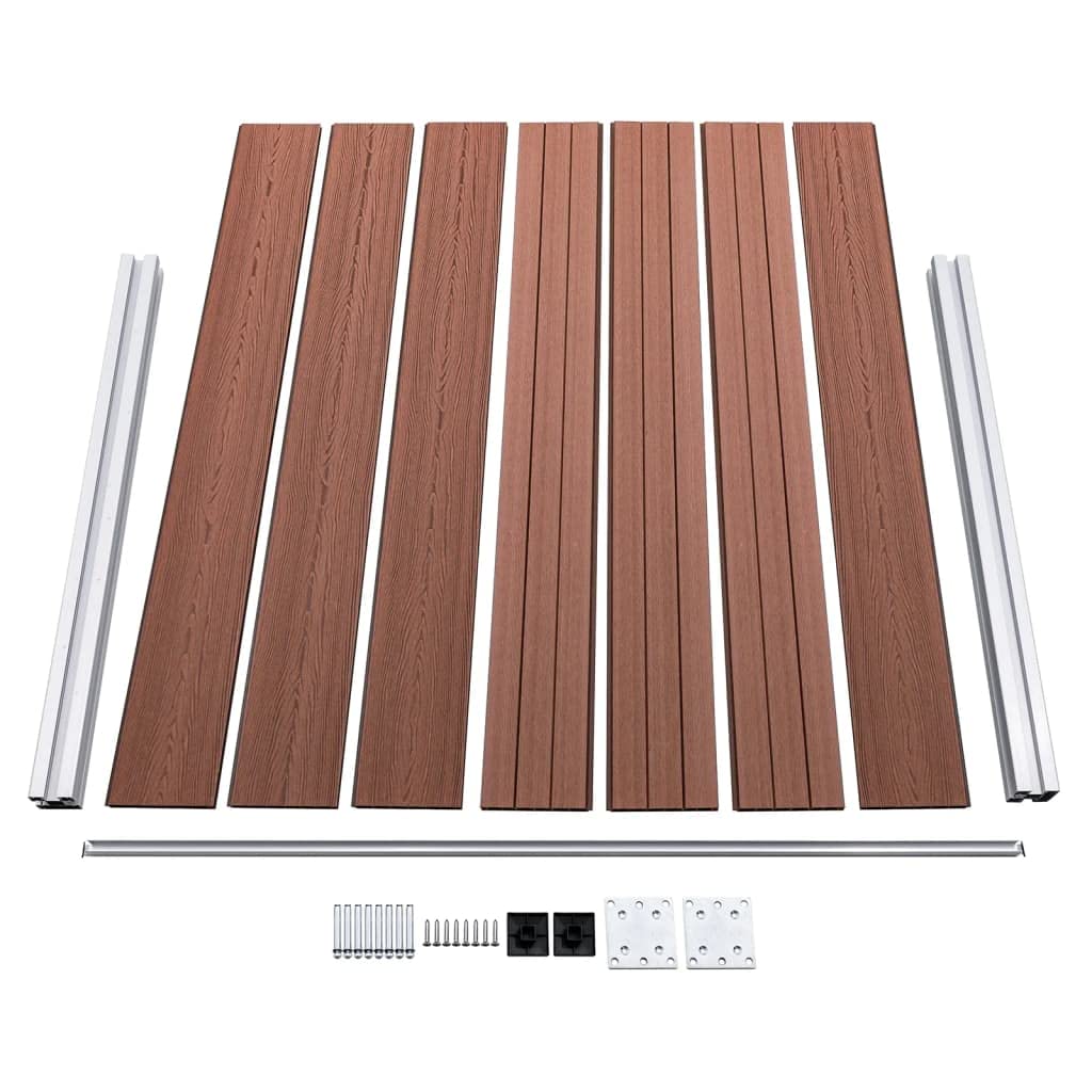vidaXL Zaunelement Set WPC 872x146 cm Braun