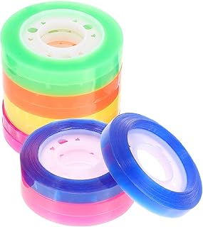 DOITOOL 12 Rollos Cinta transparente de color cinta adhesiva de cintas transparentes decorativas rosa packing tape material para manualidades cintas transparentes de bricolaje bopp