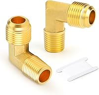 Vista 15 de GASHER 10 piezas de conector de tubo con abocinamiento SAE de latón, conector de tuerca de 1/2 pulgada para aire acondicionado, extensión de cobre
