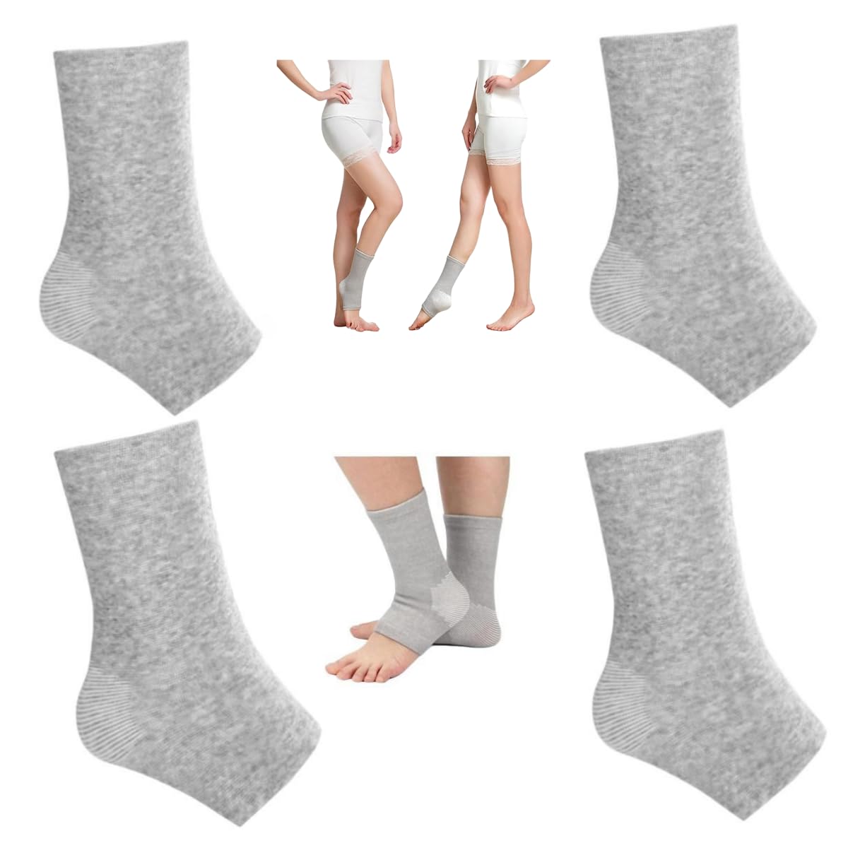 OSMARI Bamboo Compression Socks,Bamboo Anti Fatigue Socks,Neuropathy Pain Relief At Bedtime,Ankle Swelling,for Sport Arthritis Pain Relief,Promote Blood Circulation(2 pairs)