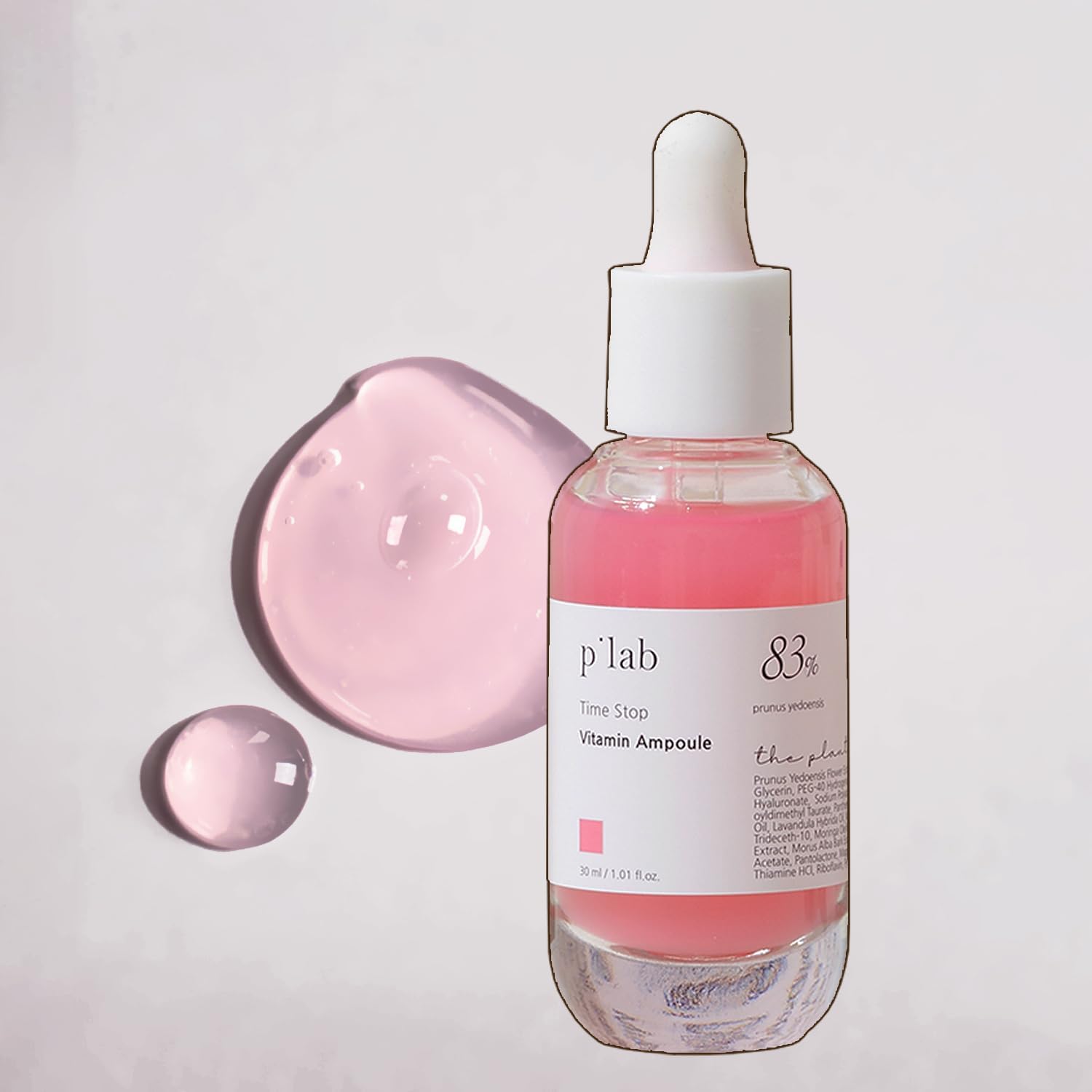P'LAB THE PLANT BASE Time Stop Vitamin ampoule | Prunus Yedoensis 83% | 14 Vitamins | Bakuchiol | K-Beauty