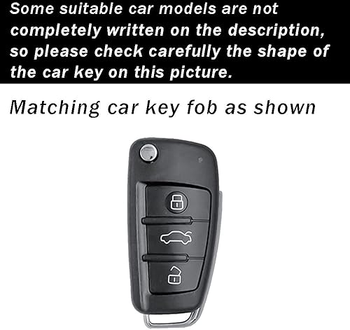 Miniatura 3 de ontto Carcasa de llavero de metal para Audi A1 A3 A4 A5 A6 Q2 Q3 Q7 TT S3 R8 Accesorios Flip Plegable Llave Negro